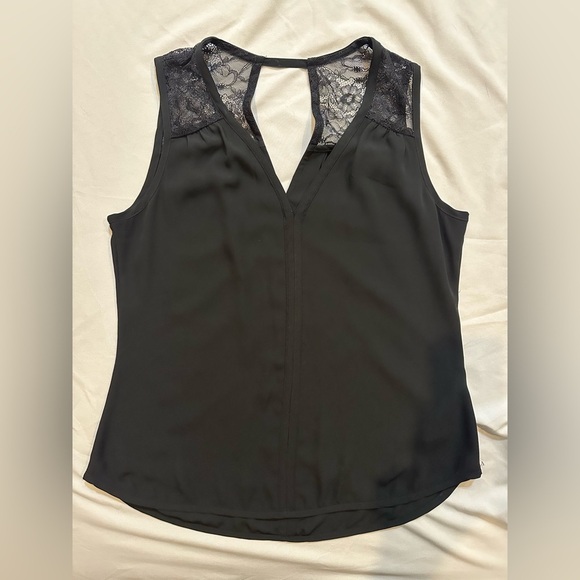 Banana Republic Tops - Banana Republic Black Asymmetrical Sleeveless Blouse